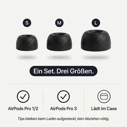 Novaro Comfort Memory-Foam Tips für AirPods Pro